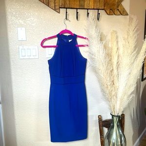 Blue pencil dress